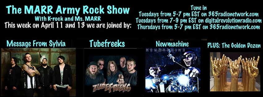 Tubefreeks to be on the MARR Army Rock Show